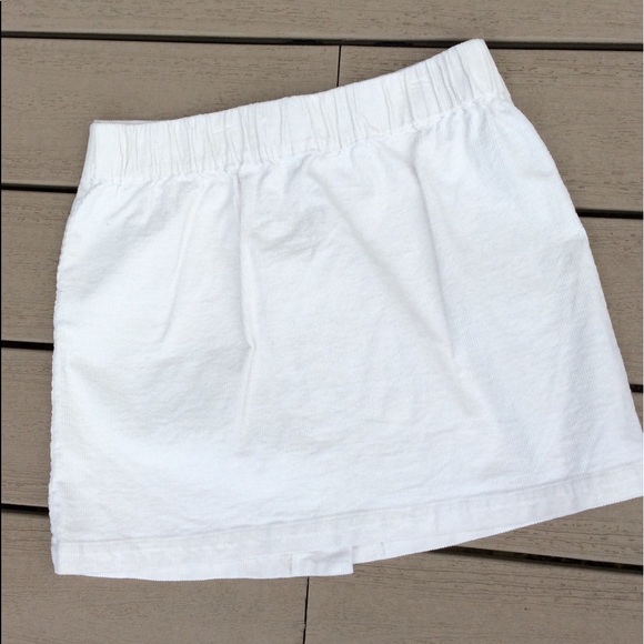 Corduroy Skirt Off White Boutique Beige Large - Picture 2 of 6